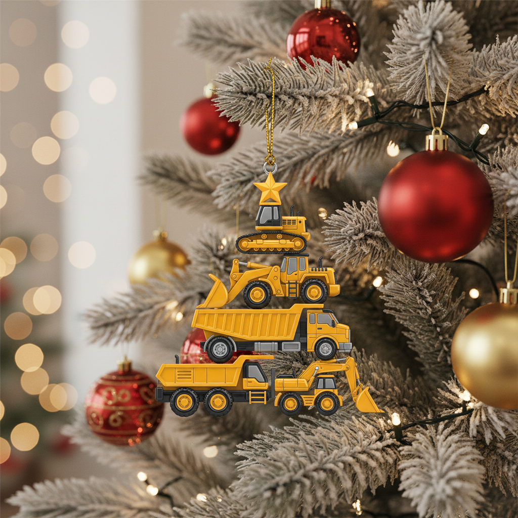 [2D FLAT ACRYLIC] Angel Wing Memorial Christmas Ornament | In Memory of a Truck Driver Gift