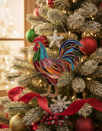 [2D FLAT ACRYLIC] Rooster Suncatcher Ornament – Farm Animal Decor for Window Hanging