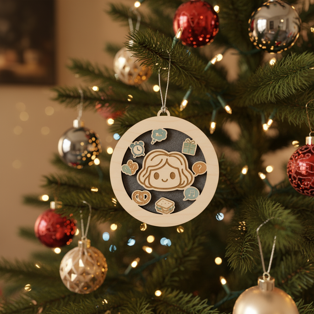 [2D FLAT ACRYLIC] Snarky Best Friend Ornament SVG | Funny 'Worst Friend Ever' Laser Cut File