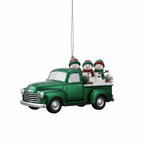[2D FLAT ACRYLIC] Personalized Family Christmas Ornament | Red Truck Holiday Decor with Custom Names