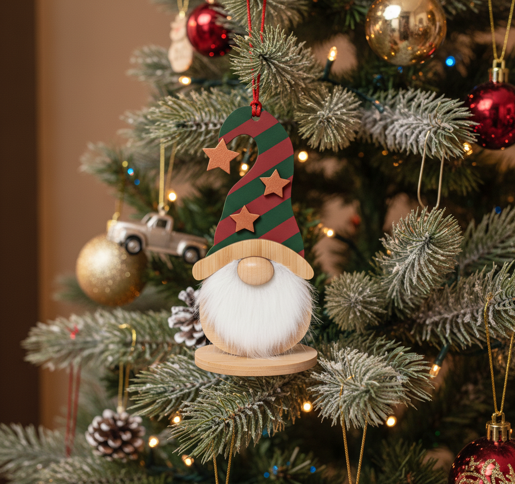 [2D FLAT ACRYLIC] Christmas Gnome Ornament