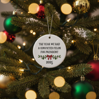 [2D FLAT ACRYLIC] Funny Anti-Trump Christmas Ornament – Unique 2025 Political Gag Gift