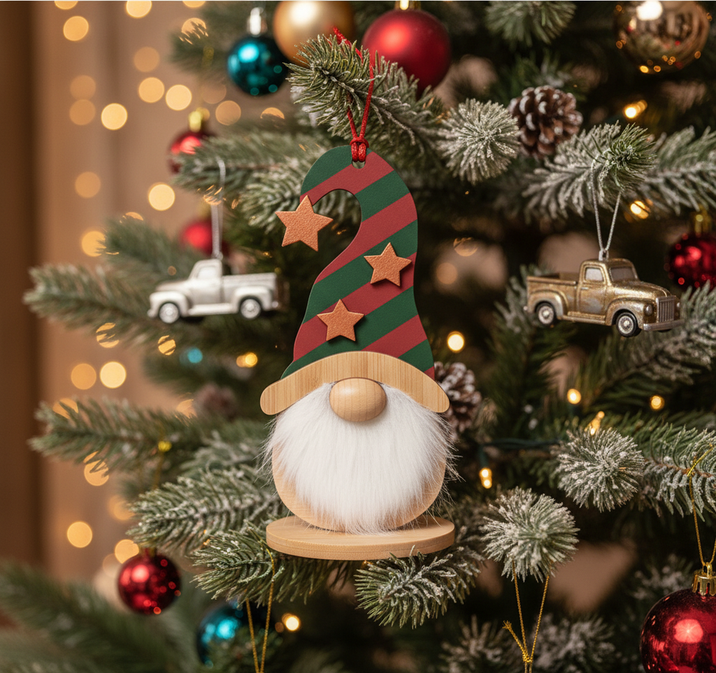 [2D FLAT ACRYLIC] Christmas Gnome Ornament