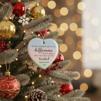 [2D FLAT ACRYLIC] Personalized Retirement Gift Ornament – 'The Difference You Made' Ceramic Keepsake