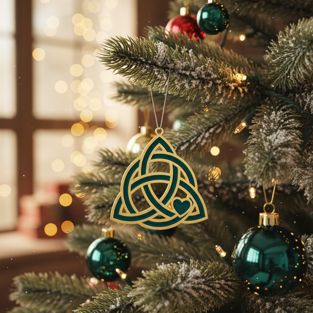 [2D FLAT ACRYLIC] Celtic Knot of Friendship Wood Ornament – Meaningful Holiday Gift for Friends