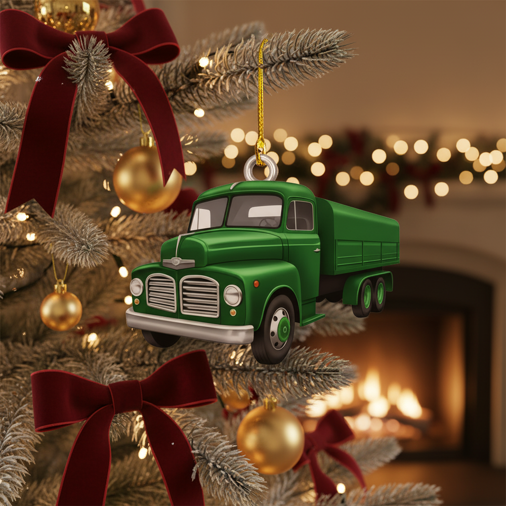 [2D FLAT ACRYLIC] Personalized Truck Driver Memorial Ornament | In Loving Memory Trucker Sympathy Gift