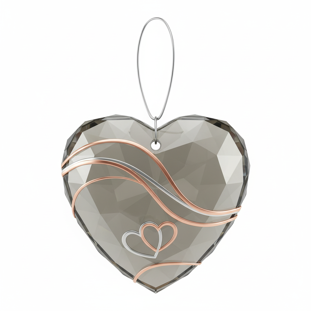 [2D FLAT ACRYLIC] 15th Crystal Anniversary Ornament 2025 – Keepsake Wedding Gift for Couples