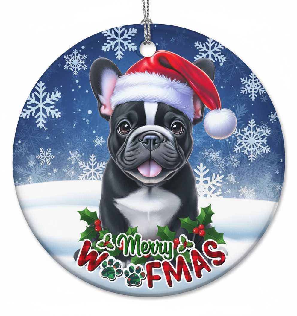 [2D FLAT ACRYLIC] Angel Bichon Frise Memorial Ornament | Rainbow Bridge Sympathy Gift for Dog Loss