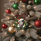 [2D FLAT ACRYLIC] Charming Aussiedoodle Christmas Ornament – Holiday Gift for Dog Lovers