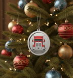 [2D FLAT ACRYLIC] Truck Driver Christmas Ornament | Keepsake Trucker Gift for Holiday Decor
