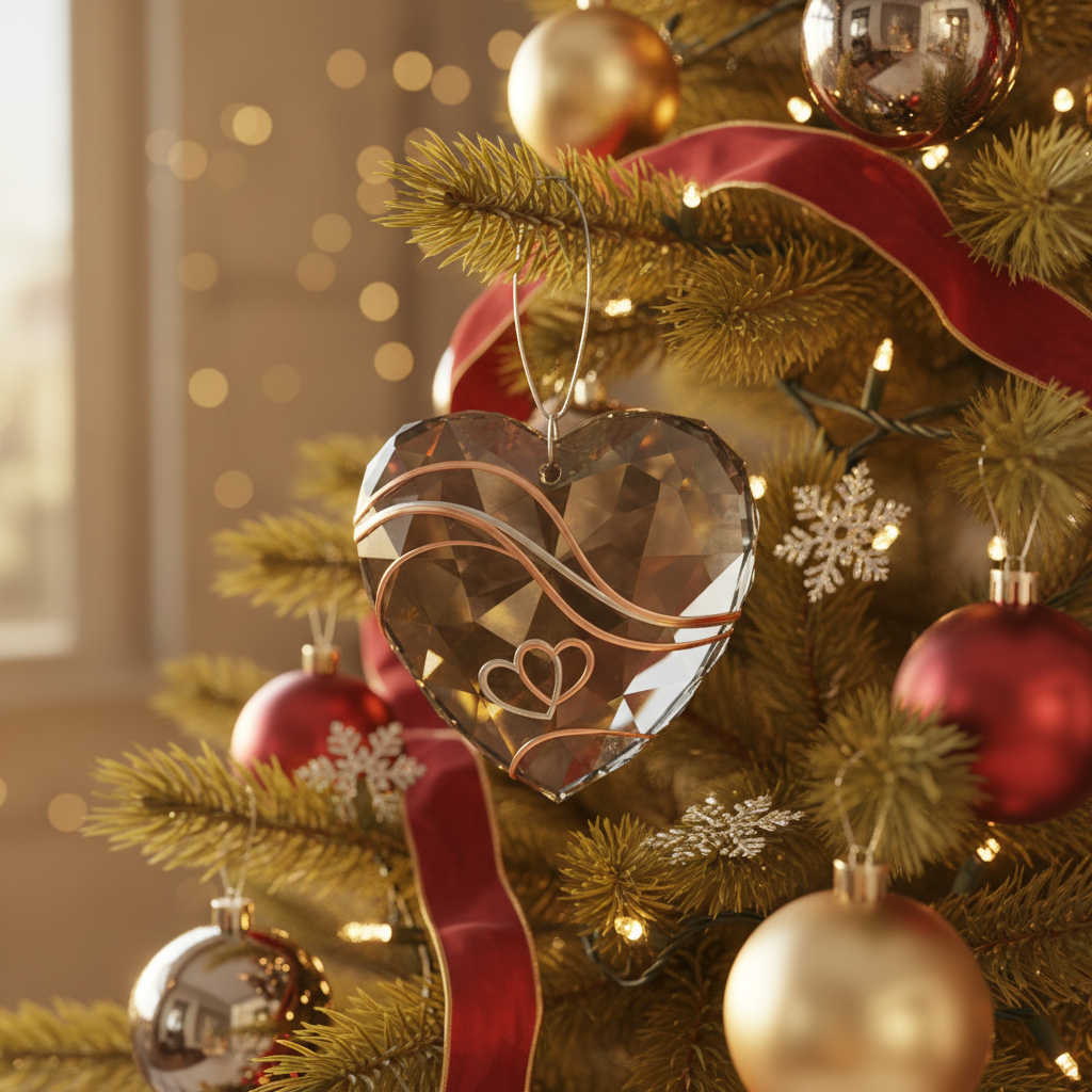 [2D FLAT ACRYLIC] 15th Crystal Anniversary Ornament 2025 – Keepsake Wedding Gift for Couples