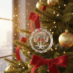 [2D FLAT ACRYLIC] 55th Emerald Anniversary Glass Ornament – Keepsake Gift for Parents & Couples