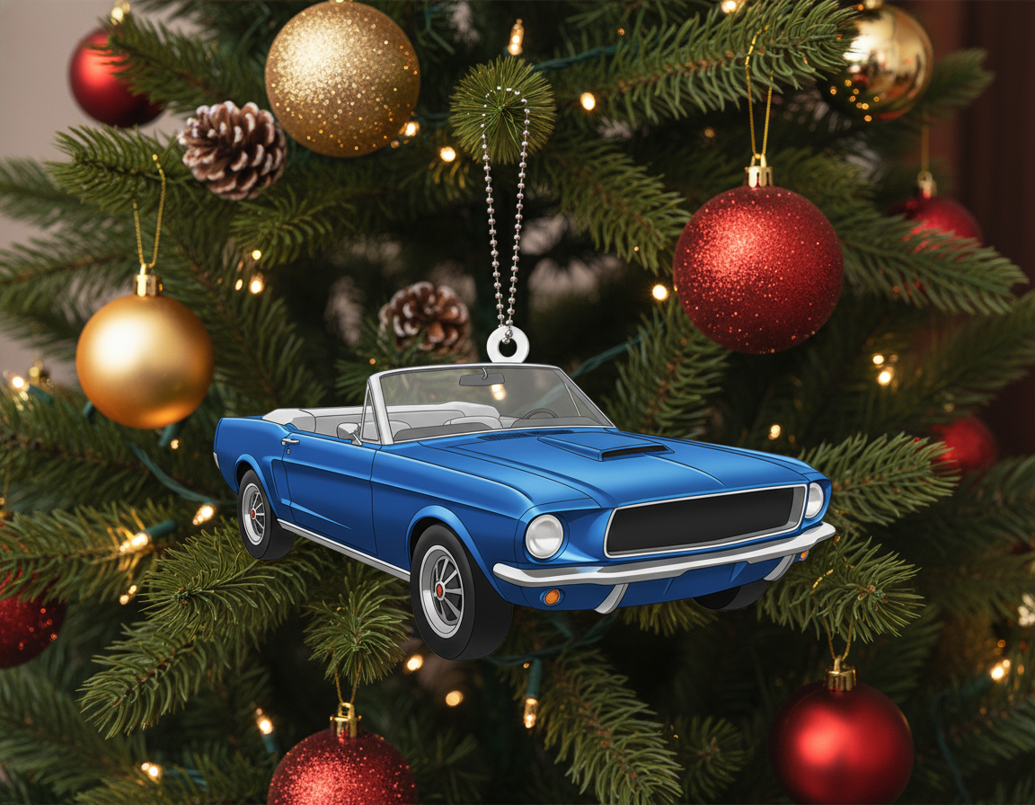 [2D FLAT ACRYLIC] Personalized Car Photo Ornament – Custom Holiday Gift for Car Lovers