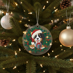 [2D FLAT ACRYLIC] Aussiedoodle Christmas Ornament – Holiday Keepsake Gift for Dog Lovers