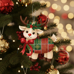 [2D FLAT ACRYLIC] Reindeer Christmas Ornament Cross Stitch Pattern - Instant PDF Download