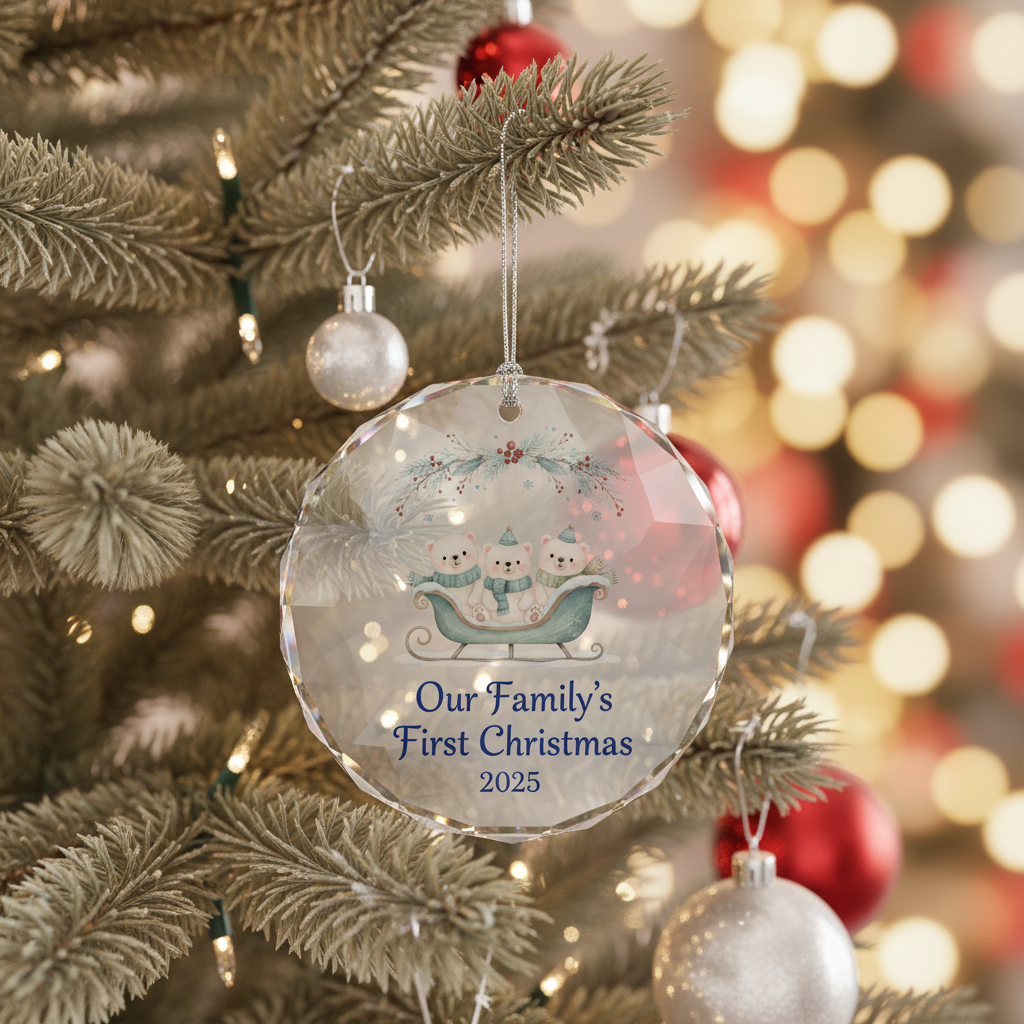 [2D FLAT ACRYLIC] Personalized Mom & Dad Memorial Ornament – In Loving Memory Christmas Keepsake Gift