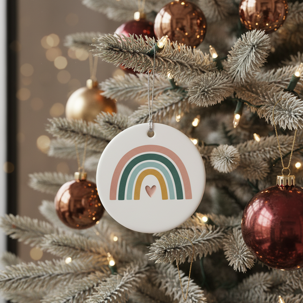 [2D FLAT ACRYLIC] 2025 Adoption Day Christmas Ornament - Heartfelt Keepsake Gift for a New Adoptive Family