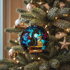 [2D FLAT ACRYLIC] Fourth Wing Dragon Suncatcher – Acrylic Stained Glass Style Bookish Decor Gift