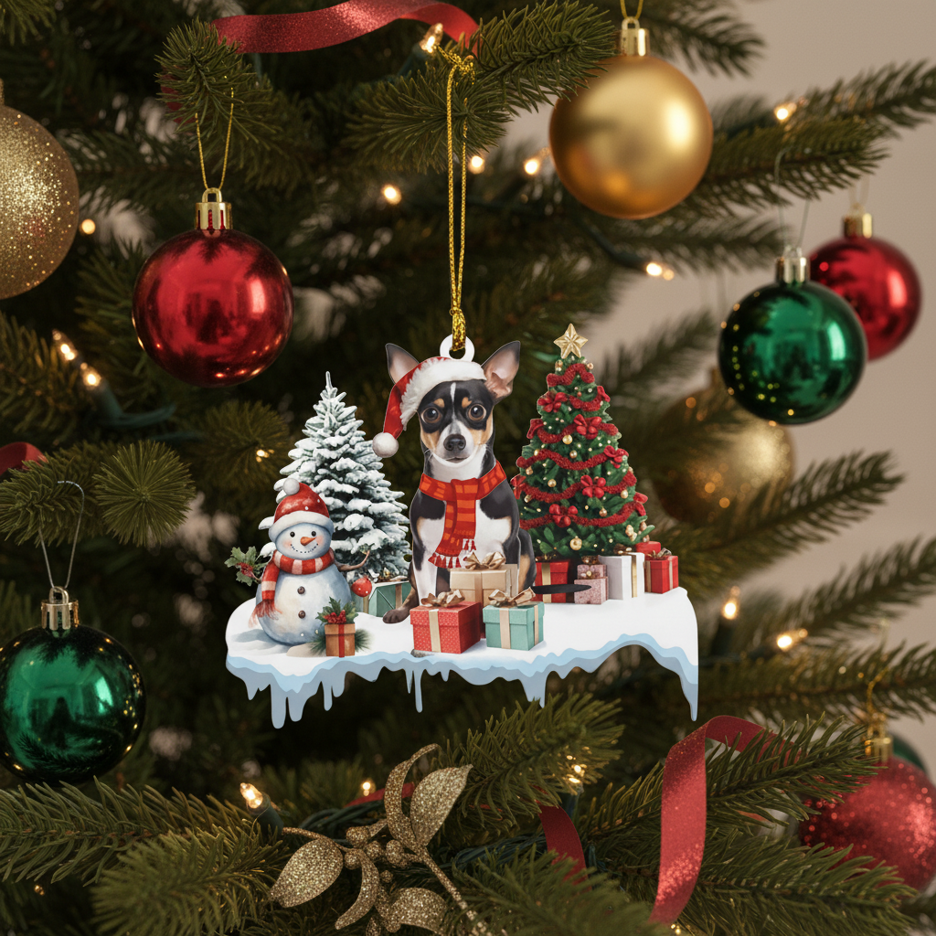 [2D FLAT ACRYLIC] Adorable Black Cat Christmas Ornament – Festive Keepsake Gift for Cat Lovers