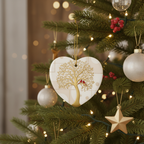 [2D FLAT ACRYLIC] 35th Wedding Anniversary Ornament – Ceramic Keepsake Gift for Couples