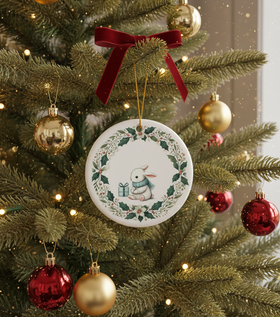 [2D FLAT ACRYLIC] Baby's First Christmas Ornament 2025 | Newborn Holiday Keepsake Gift