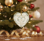 [2D FLAT ACRYLIC] Baby's First Christmas Ornament 2025 | Keepsake Gift for New Parents & Family of 3