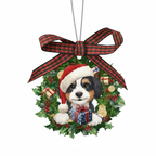 [2D FLAT ACRYLIC] Charming Aussiedoodle Christmas Ornament – Holiday Gift for Dog Lovers