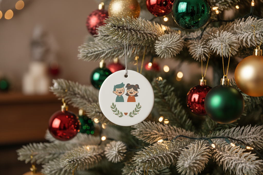 [2D FLAT ACRYLIC] Funny Coworker Christmas Ornament – Heartfelt Work Bestie Keepsake Gift