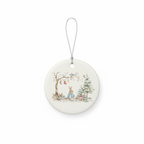 [2D FLAT ACRYLIC] Baby Boy's First Christmas Ornament 2025 – Cute Bunny Keepsake Gift