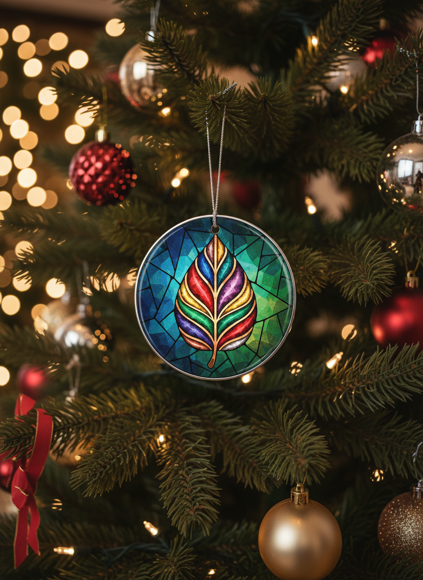 [2D FLAT ACRYLIC] Gallbladder Stained Glass Style Ornament – Unique Medical Gift for Doctors & Nurses