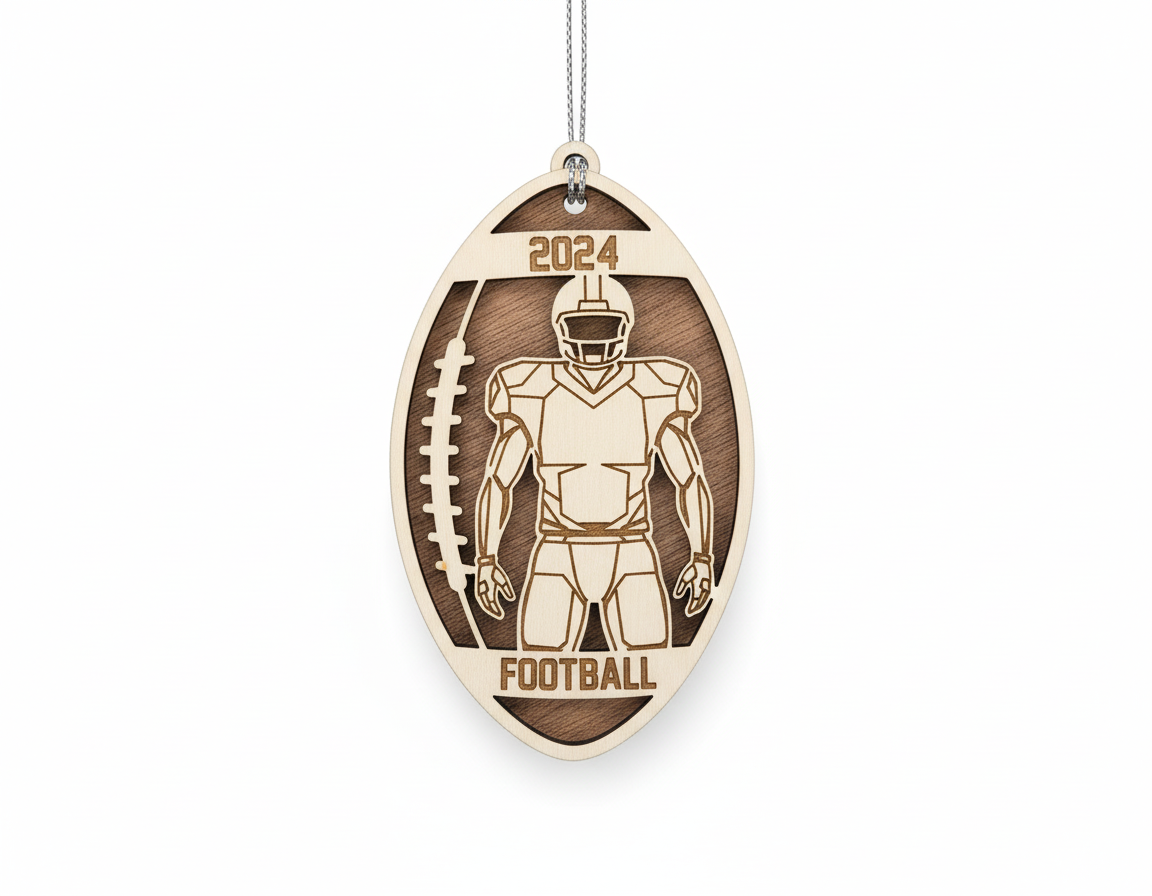 [2D FLAT ACRYLIC] Football Spotlight Ornament Male & Female