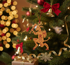 [2D FLAT ACRYLIC] Handmade Felt Corgi in Stocking Christmas Ornament – Gift for Dog Lovers