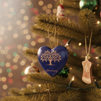 [2D FLAT ACRYLIC] 15th Wedding Anniversary Ornament – Ceramic Heart Keepsake Gift for Couple