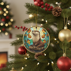 [2D FLAT ACRYLIC] Adorable Otter Christmas Ornament 2025 | Acrylic Animal Tree Decor & Keepsake Gift