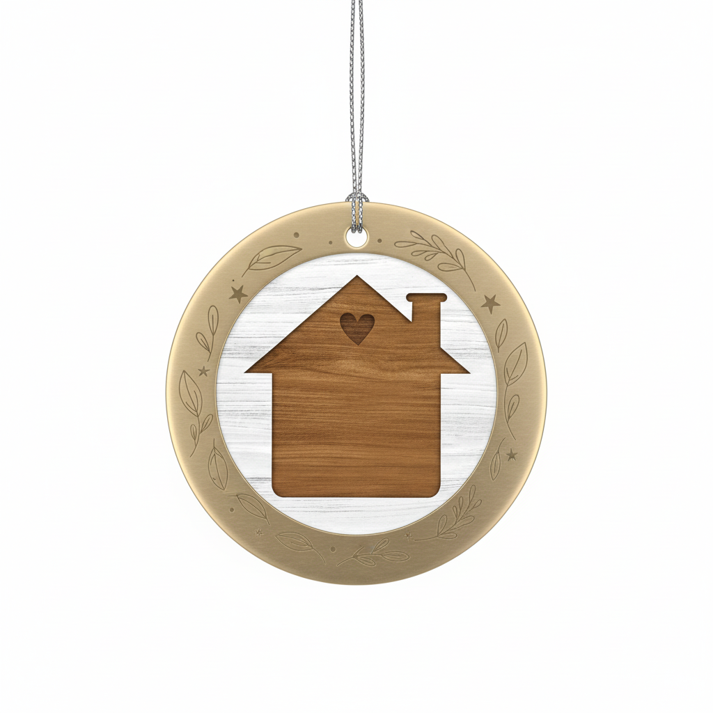 [2D FLAT ACRYLIC] Our First Home Christmas Ornament 2025 - Ceramic Housewarming Gift