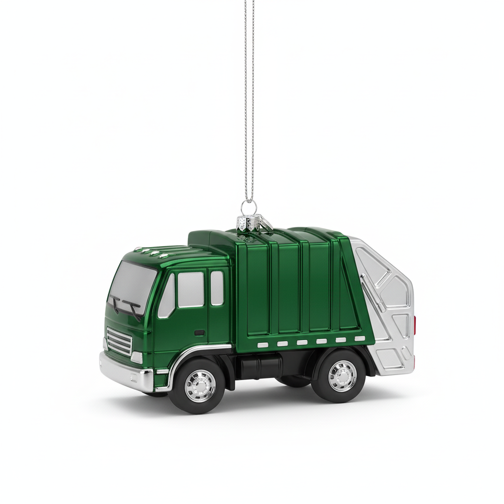 [2D FLAT ACRYLIC] Hand-Painted 18 Wheeler Christmas Ornament | Semi Trucker & Truck Driver Holiday Gift