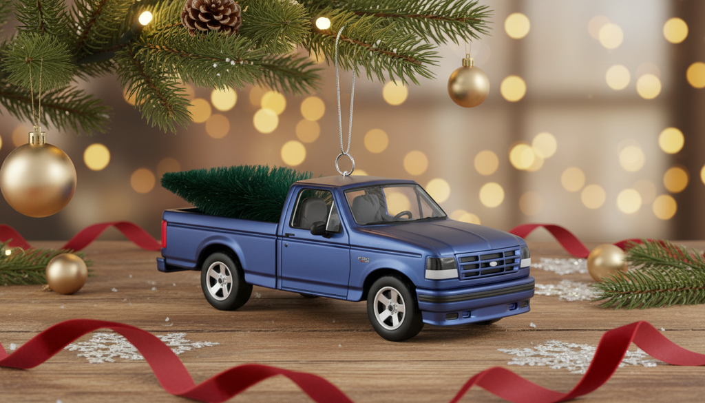 [2D FLAT ACRYLIC] Hallmark 1995 Ford SVT Lightning Truck Christmas Ornament | All-American Series Collector Gift