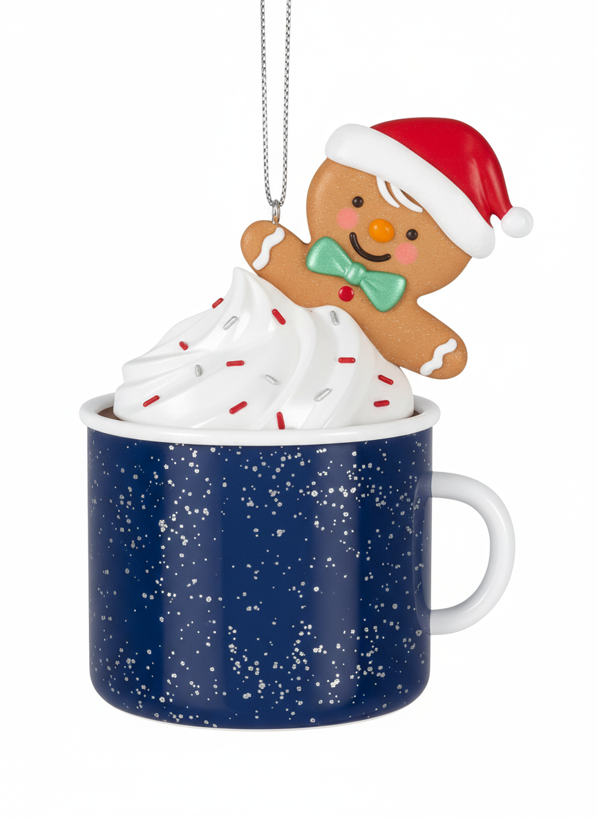 [2D FLAT ACRYLIC] Dad Gingerbread Man Christmas Ornament 2025 | Hallmark Keepsake Gift for Father