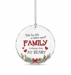 [2D FLAT ACRYLIC] "Close at Heart" Family Christmas Ornament - Keepsake Gift for Loved Ones