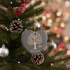 [2D FLAT ACRYLIC] 20th Wedding Anniversary Heart Ornament – Ceramic Keepsake Gift for Couple