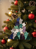 [2D FLAT ACRYLIC] Funny Cat Christmas Tree Ornament 2025 – Suncatcher Gift for Cat Lovers