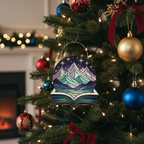 [2D FLAT ACRYLIC] Book Lover Suncatcher Ornament – Acrylic Mountain Scape Window Hanging Gift