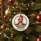 [2D FLAT ACRYLIC] Adorable Sloth Christmas Ornament | Acrylic Holiday Decor & Gift for Animal Lovers