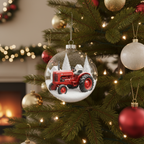 [2D FLAT ACRYLIC] Personalized Trucker Christmas Ornament with Custom Photo & Name | Truck Driver Gift