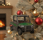 [2D FLAT ACRYLIC] Red Semi Truck Christmas Ornament | Detailed Big Rig Trucker Gift for Holiday Decor