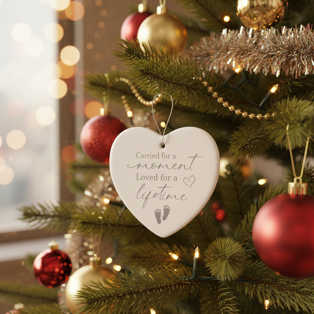 [2D FLAT ACRYLIC] Miscarriage Memorial Ornament 2025 – Heartfelt Sympathy Gift for Pregnancy Loss