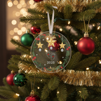[2D FLAT ACRYLIC] Baby Bump's First Christmas Ornament 2025 – Gift for Expecting Parents