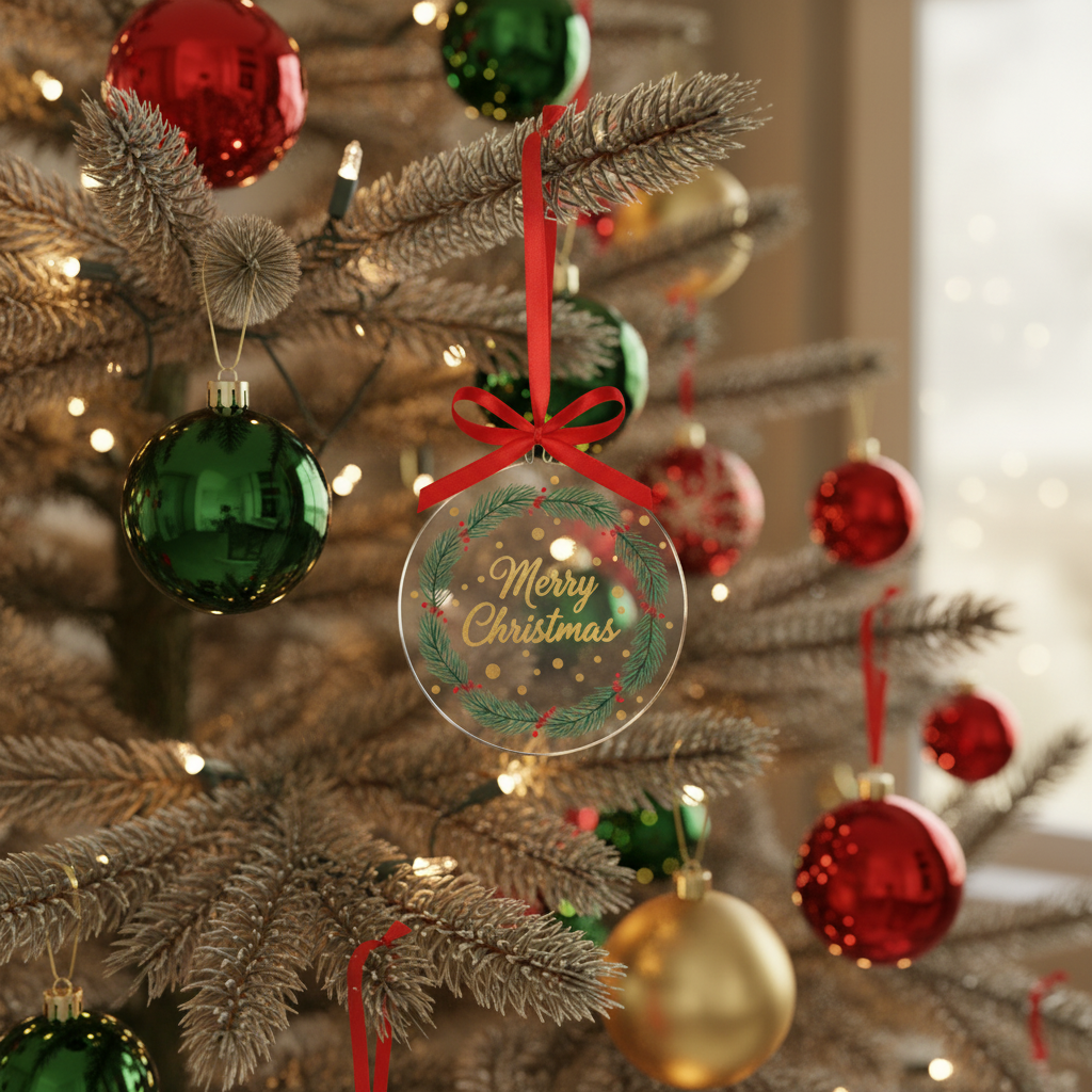 [2D FLAT ACRYLIC] 3-Inch Clear Acrylic Ornament Blanks for DIY Crafts