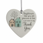 [2D FLAT ACRYLIC] Thank You Neighbor Heart Ornament – Keepsake Gift for Neighbors