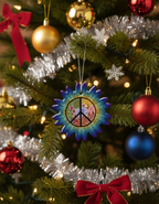 [2D FLAT ACRYLIC] Hippie Peace Sign – 60s 70s Retro Car & Christmas Decor